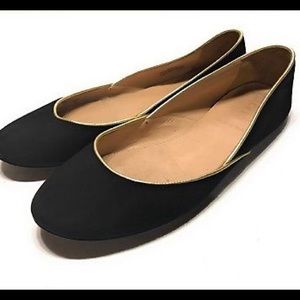J Crew black suede ballet flats